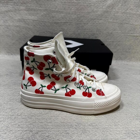 Converse Lift Festival Women's Platform Shoes Cherry Print‎ Size 6 NEW - Picture 4 of 11